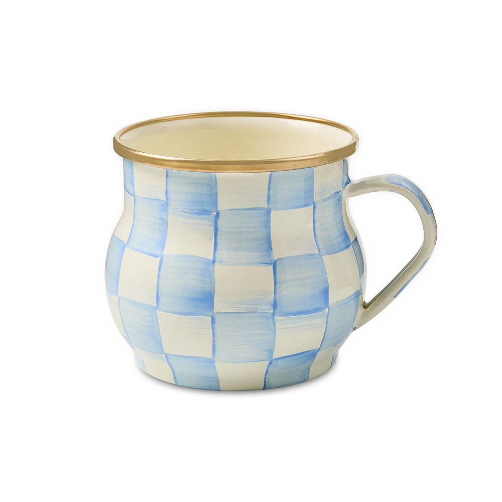 Check Enamel Mug