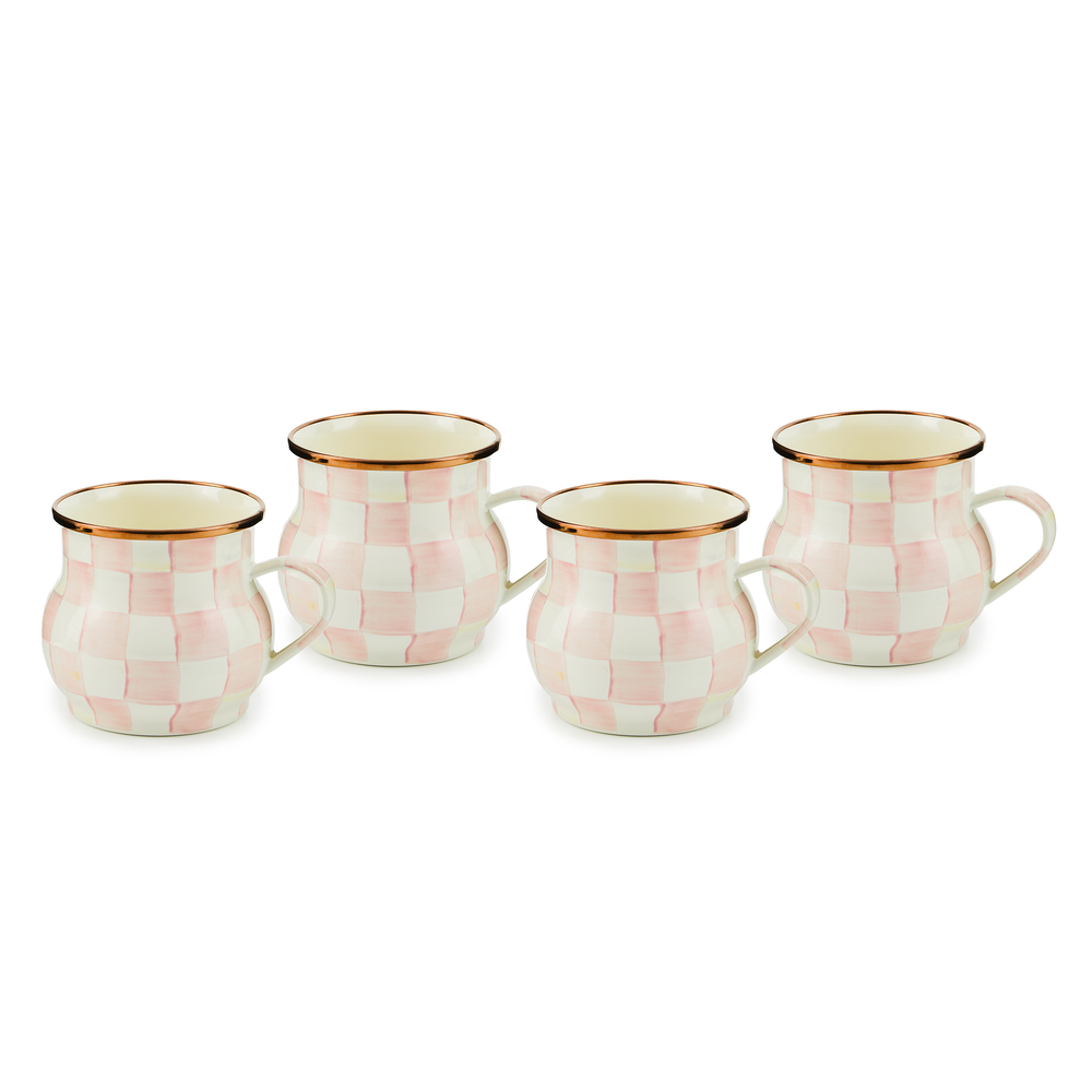 Check Enamel Mug