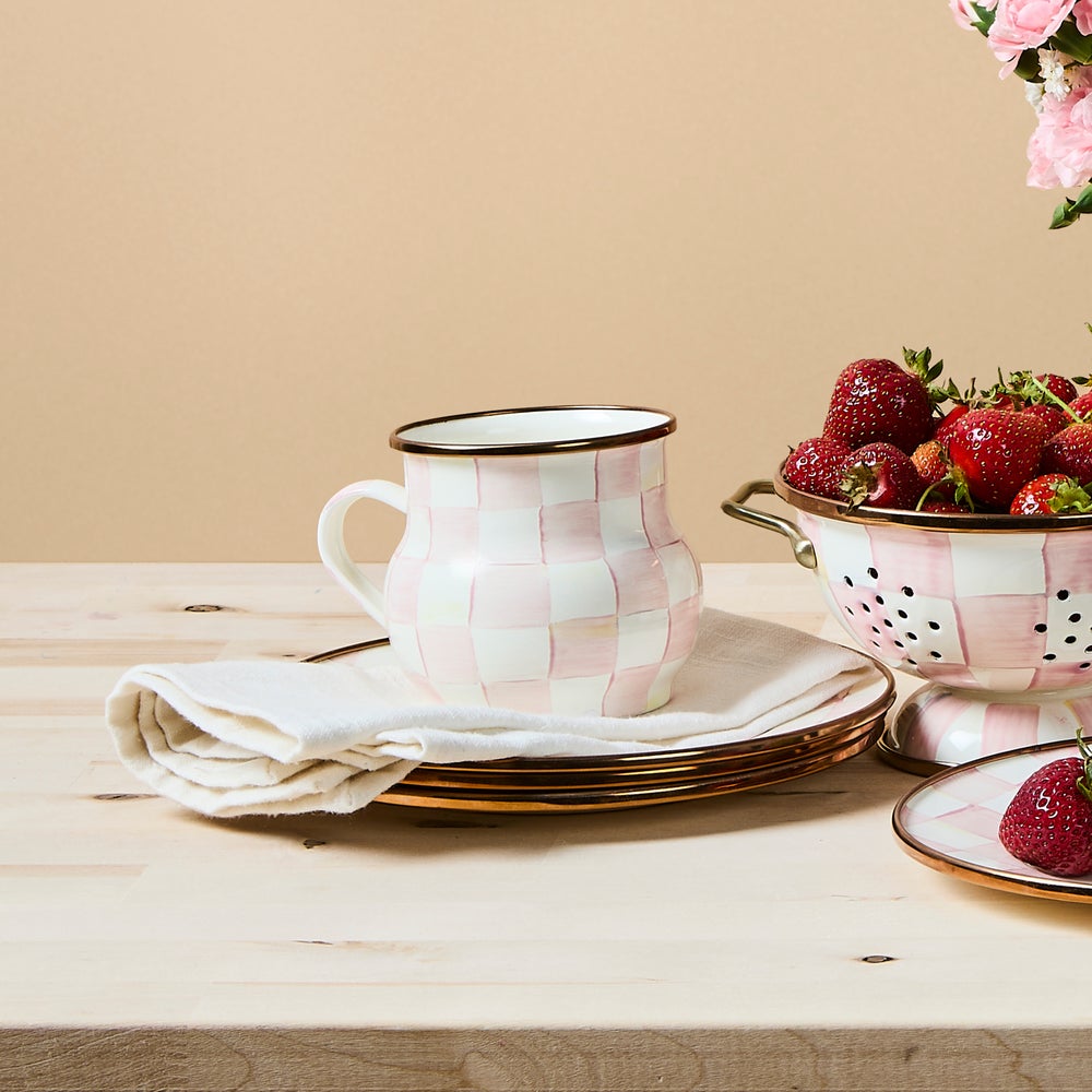 Check Enamel Mug