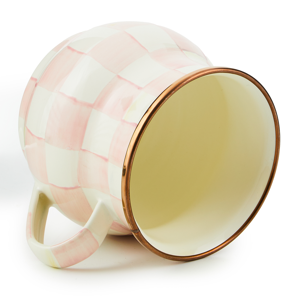 Check Enamel Mug