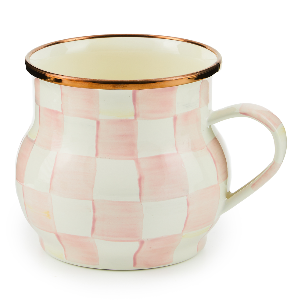 Check Enamel Mug