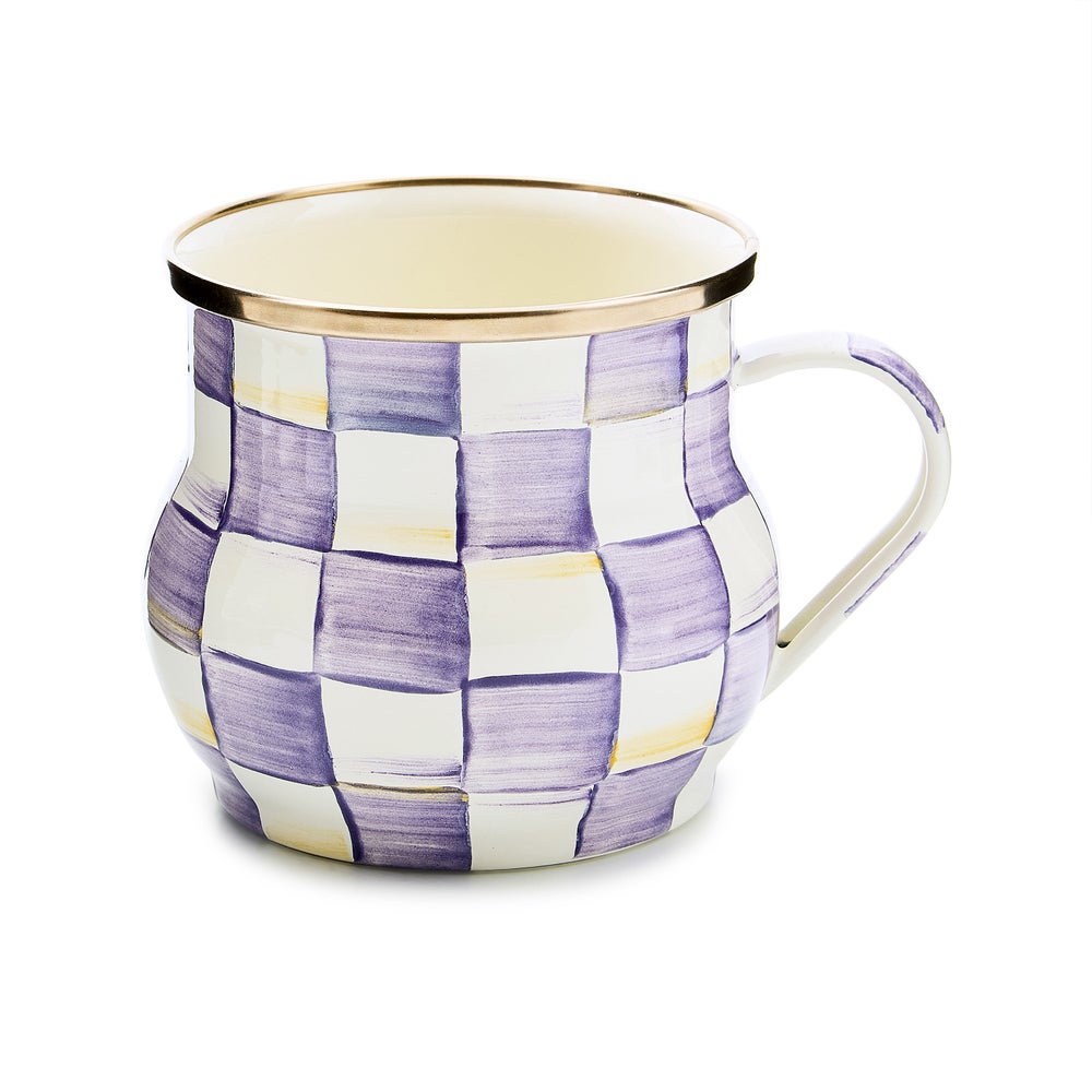 Check Enamel Mug