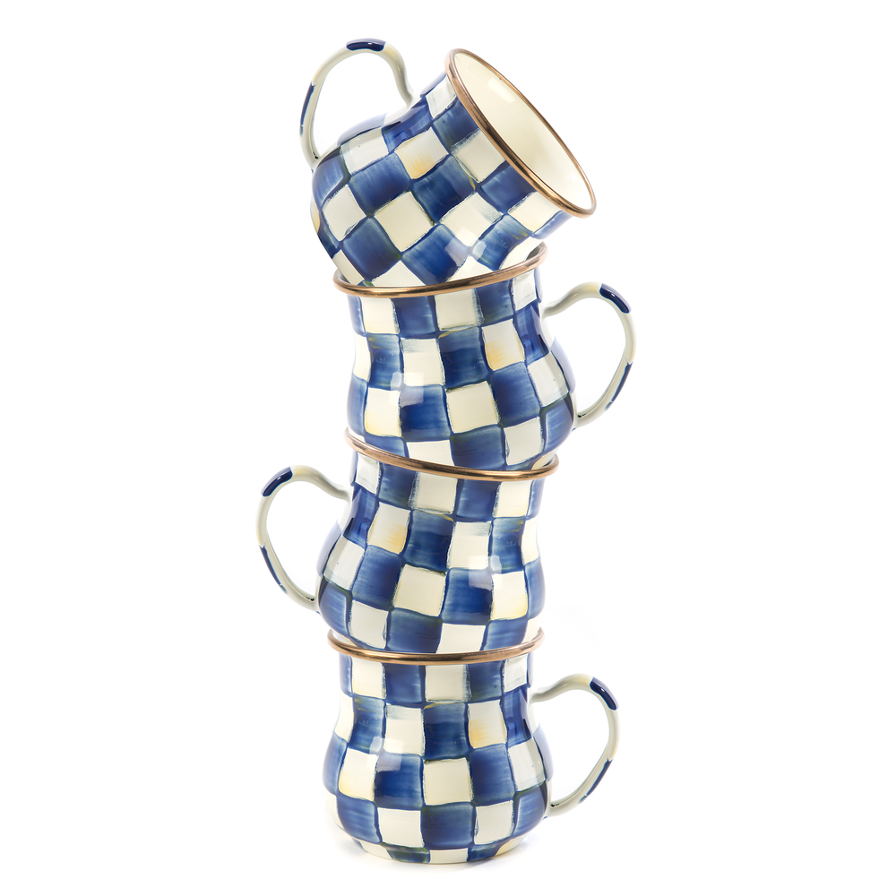 Check Enamel Mug