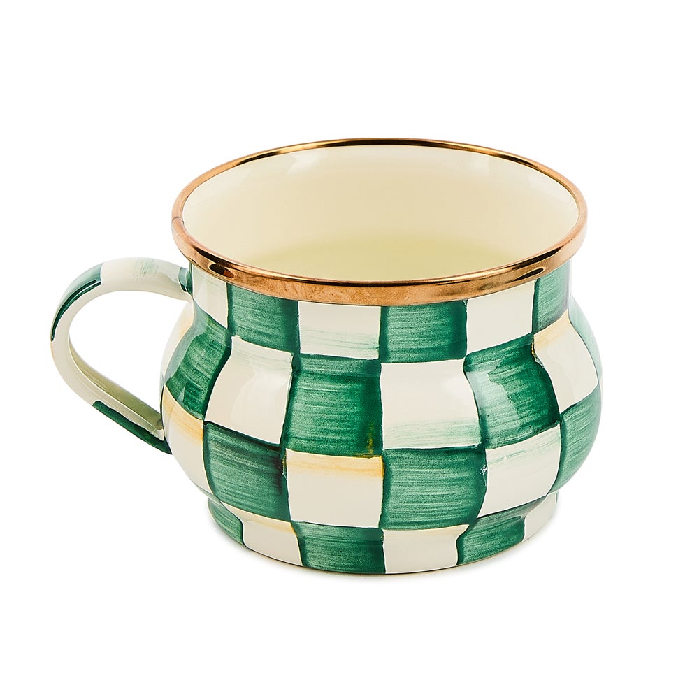 Enamel Teacup & Saucer