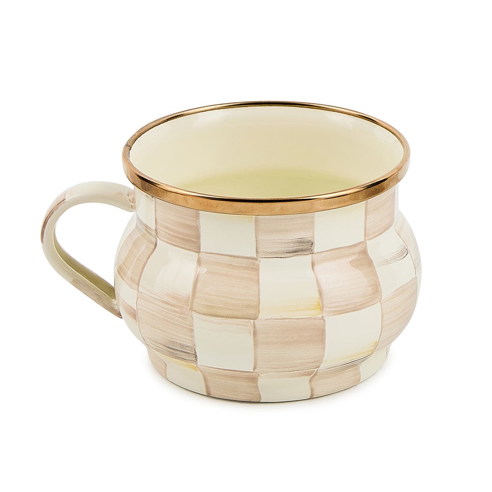 Enamel Teacup & Saucer