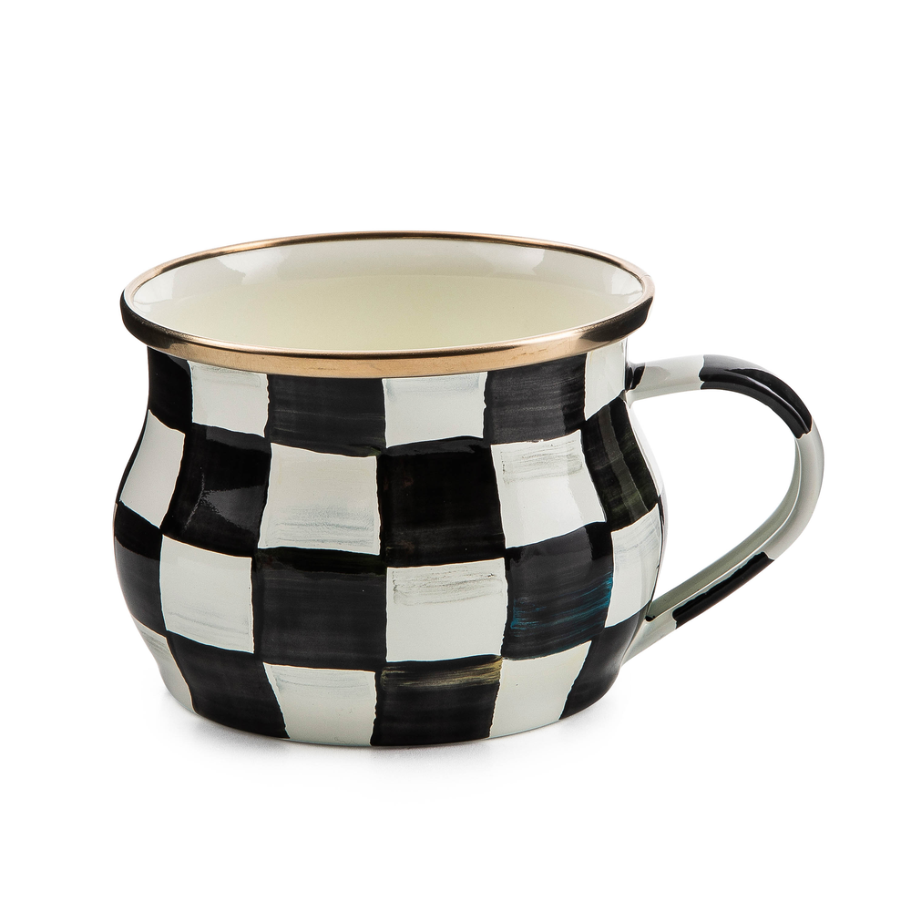 Enamel Teacup & Saucer
