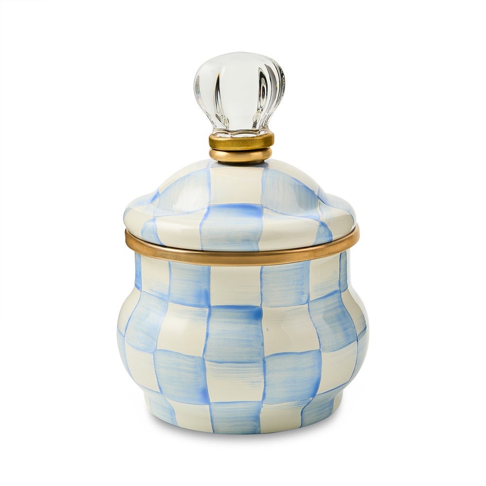Enamel Lidded Sugar Bowl