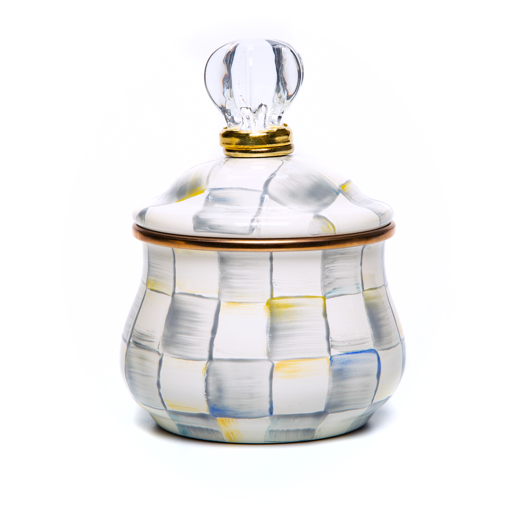 Enamel Lidded Sugar Bowl