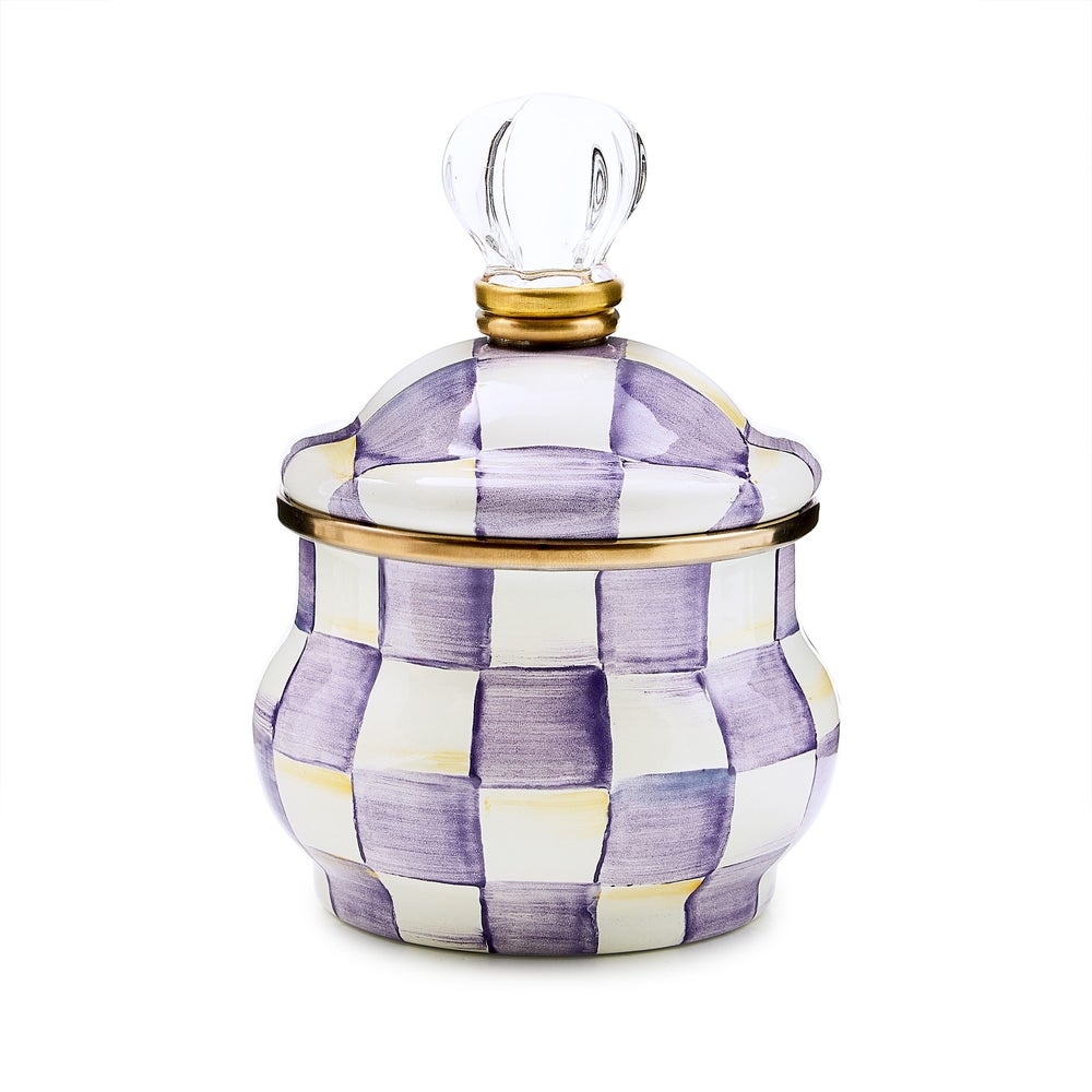 Enamel Lidded Sugar Bowl