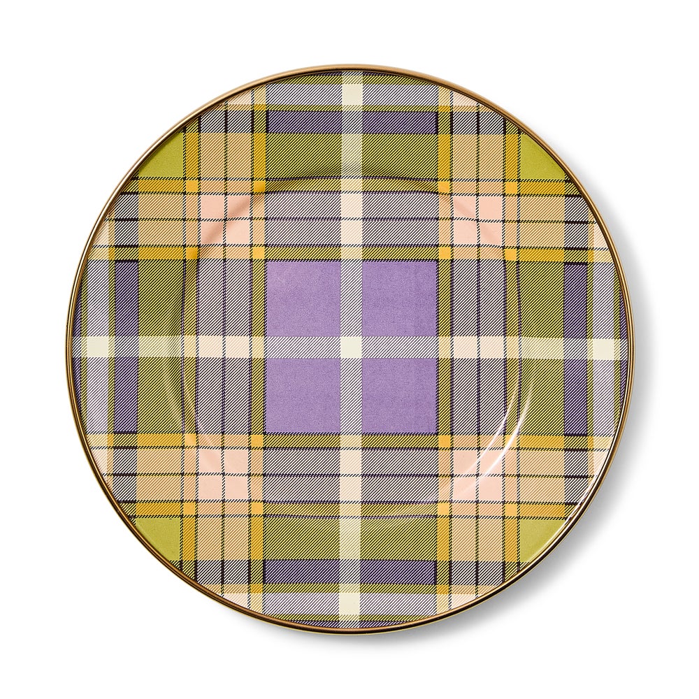 Tartan Violet Dinnerware