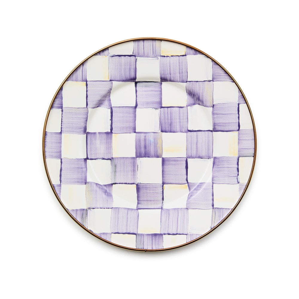 Violet Check Dinnerware