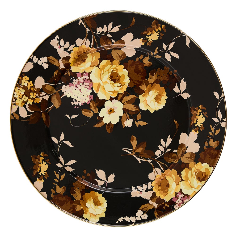 Floral Enamel Serving Platter