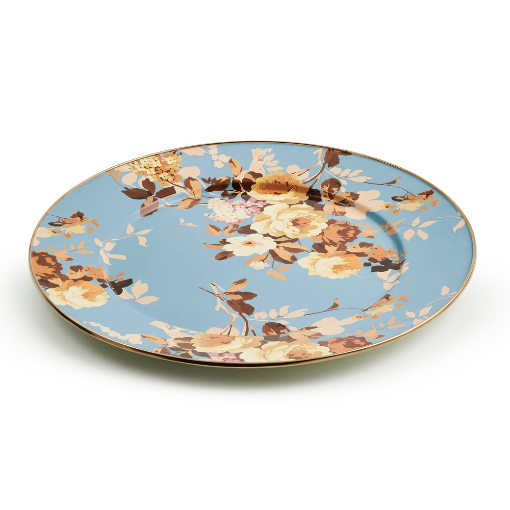 Floral Enamel Serving Platter