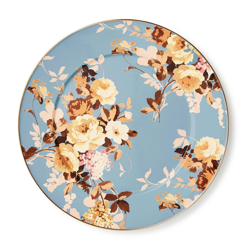 Floral Enamel Serving Platter