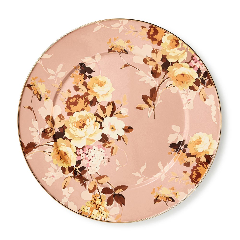 Floral Enamel Serving Platter
