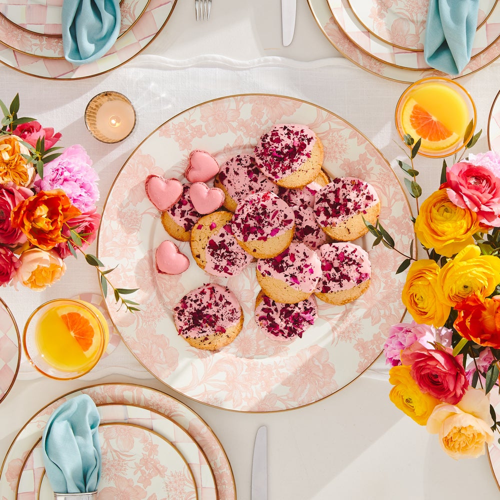 Check Enamel Serving Platter