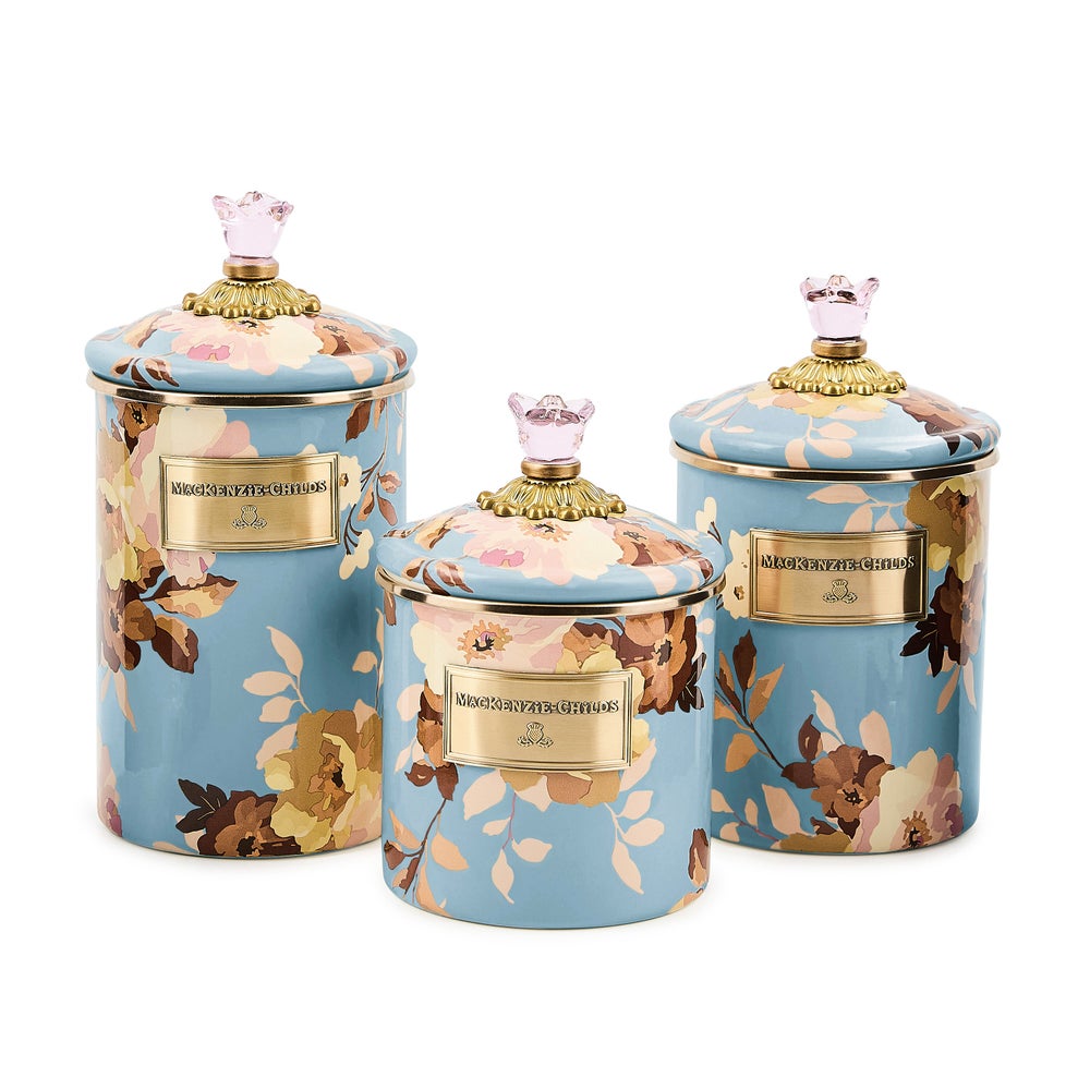 Wild Rose Slate Canisters