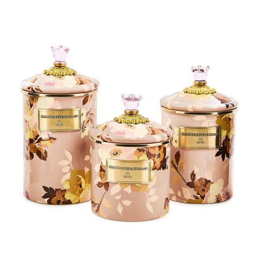 Wild Rose Mauve Canisters