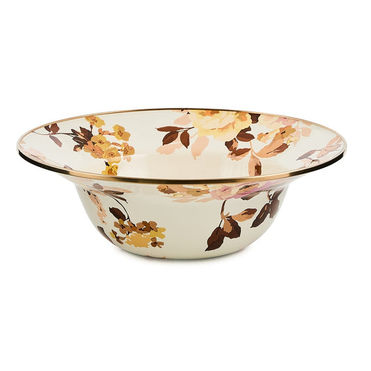 Floral Enamel Serving Bowl