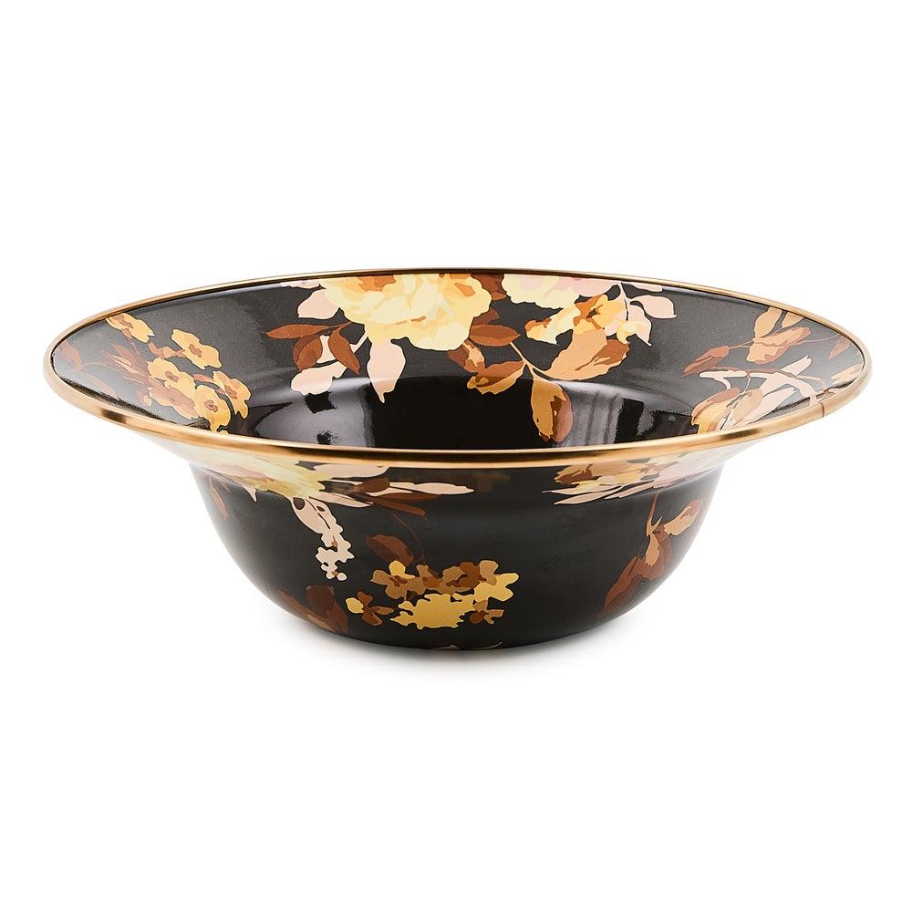 Floral Enamel Serving Bowl