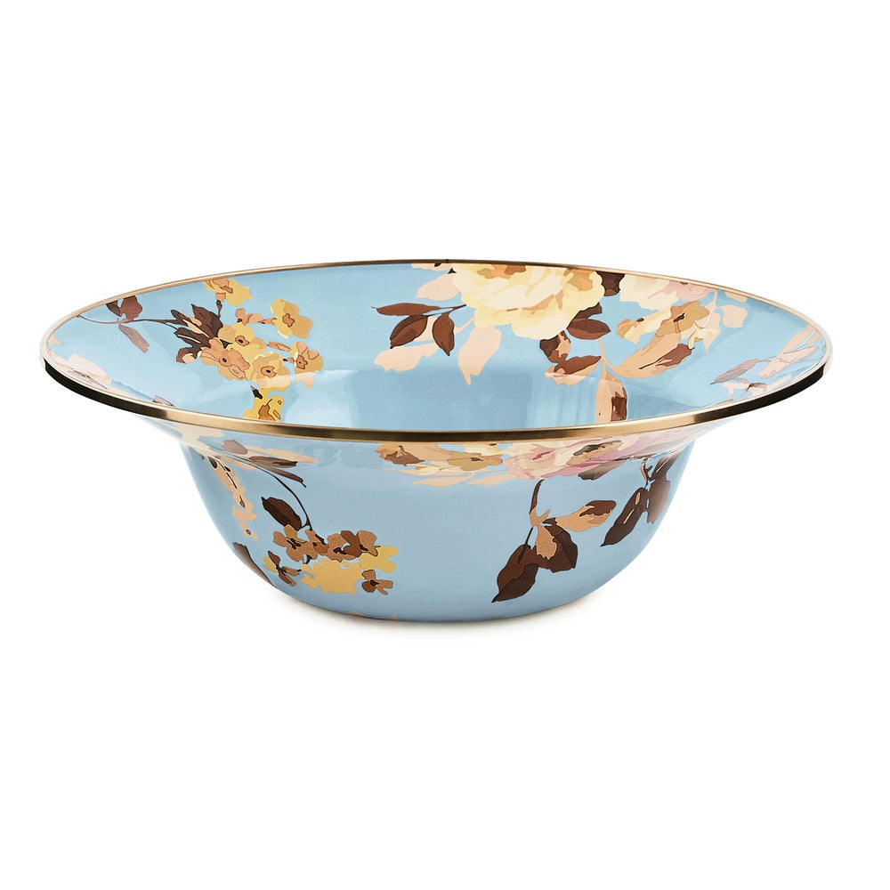 Floral Enamel Serving Bowl