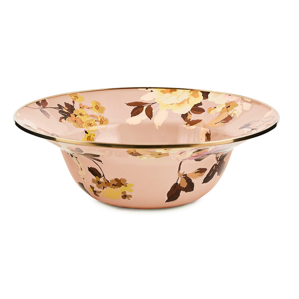 Floral Enamel Serving Bowl