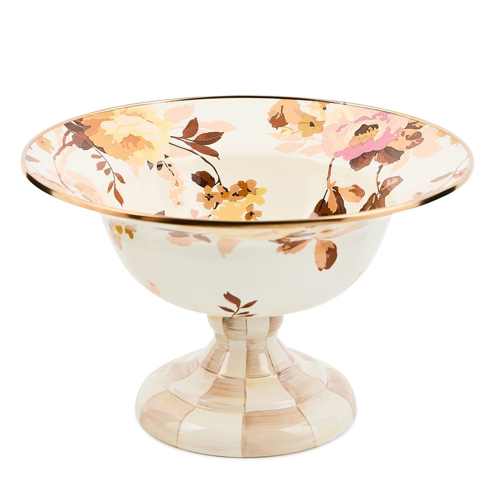 Floral Enamel Compote