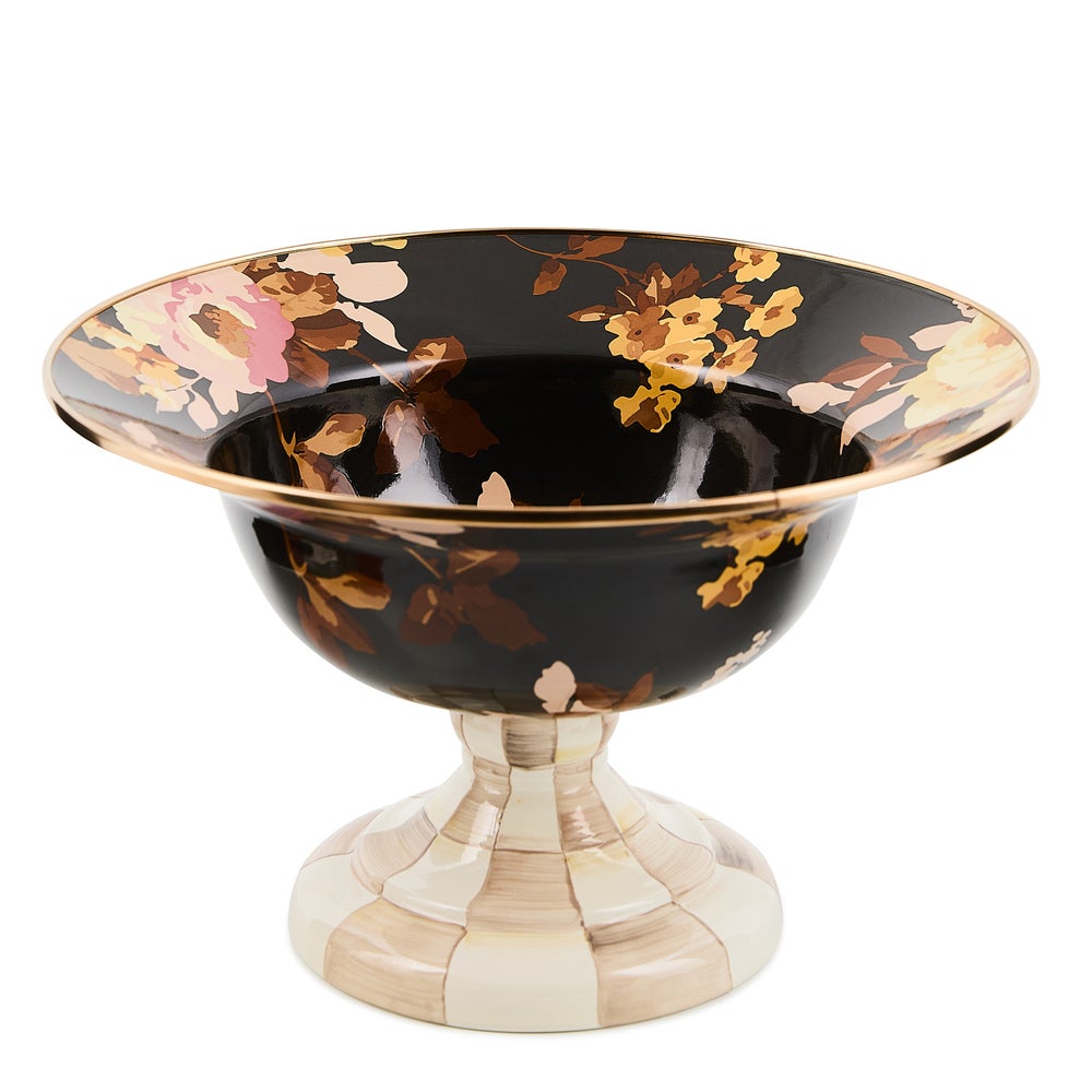 Floral Enamel Compote
