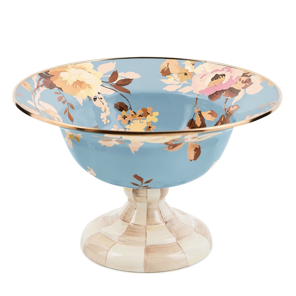 Floral Enamel Compote