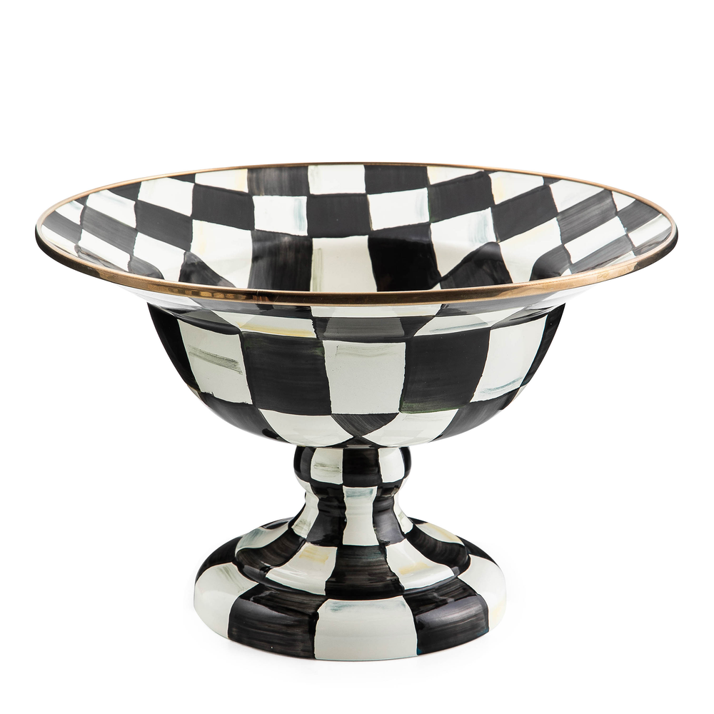 Check Enamel Compote