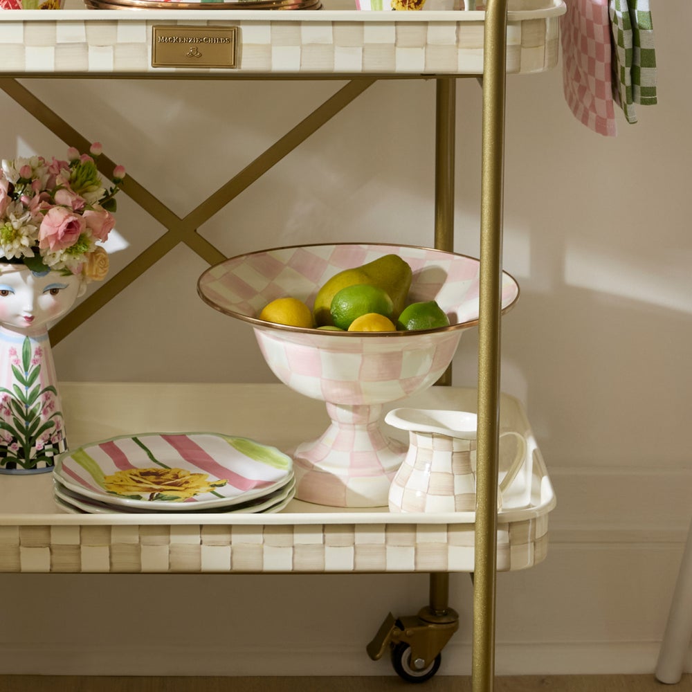 Check Enamel Compote