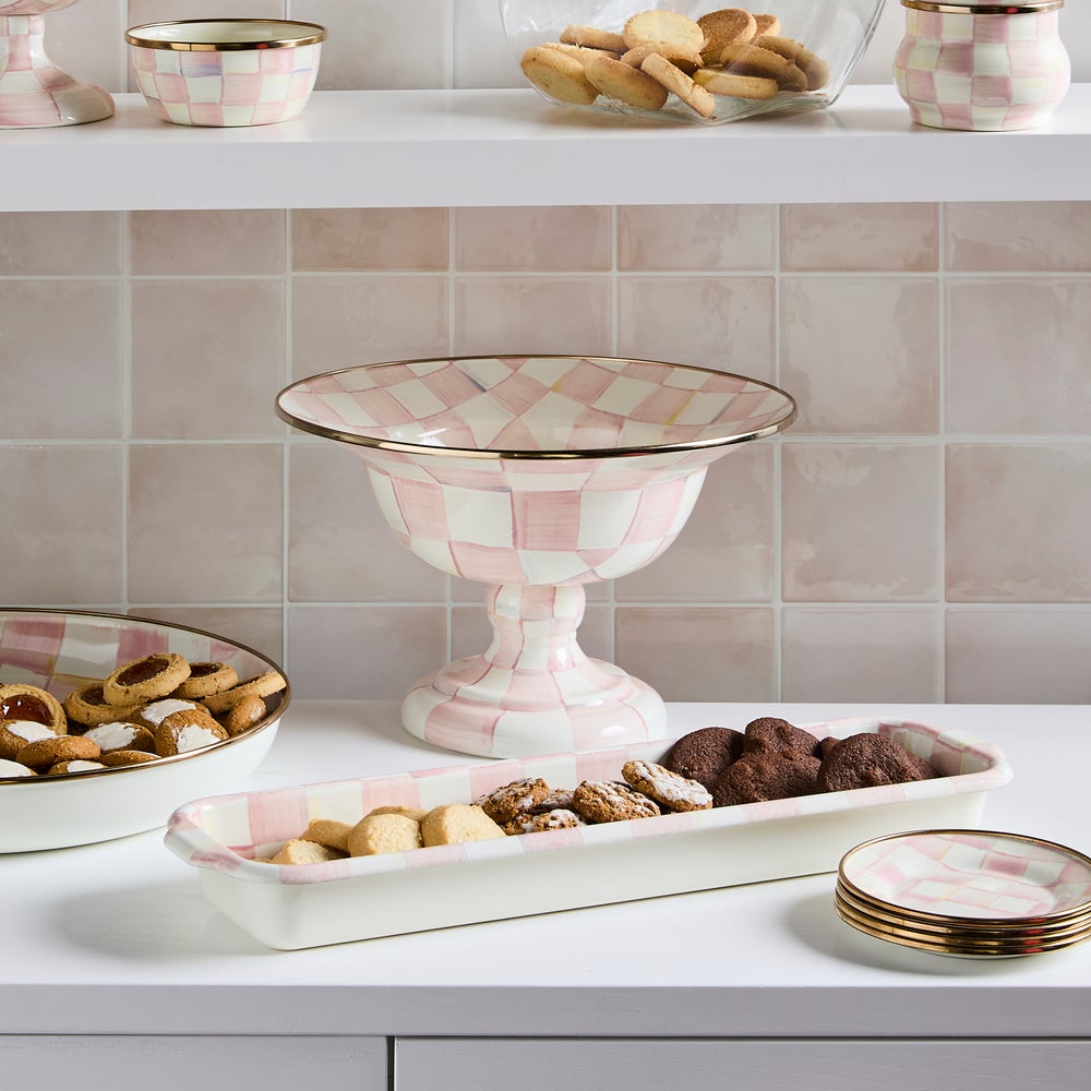 Check Enamel Compote
