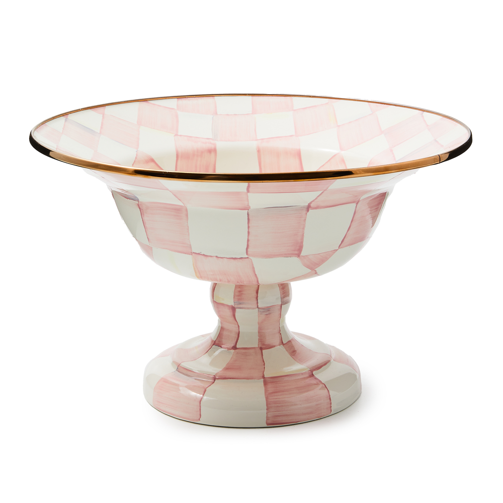Check Enamel Compote