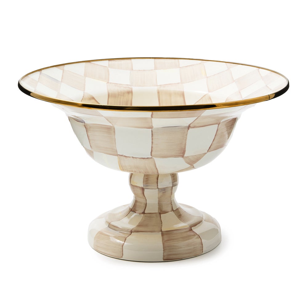 Check Enamel Compote