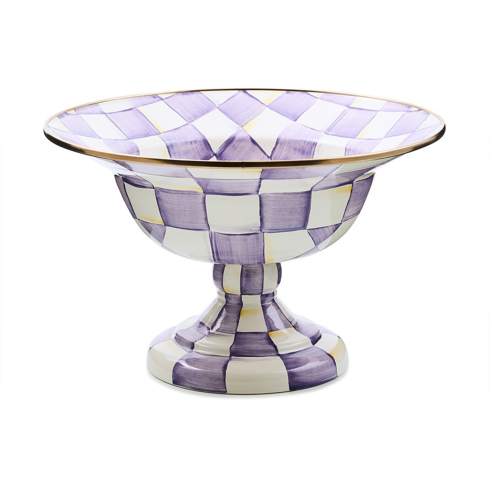 Check Enamel Compote