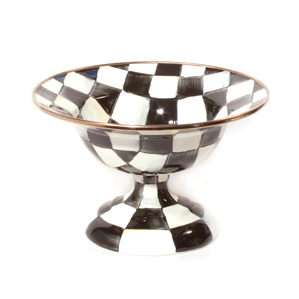 Check Enamel Compote