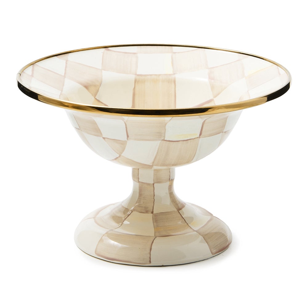 Check Enamel Compote