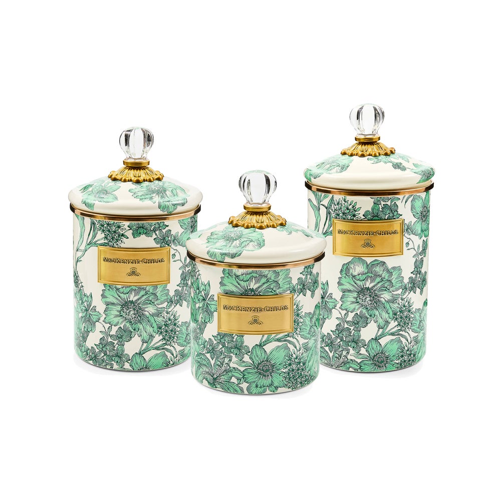 Emerald English Garden Canisters