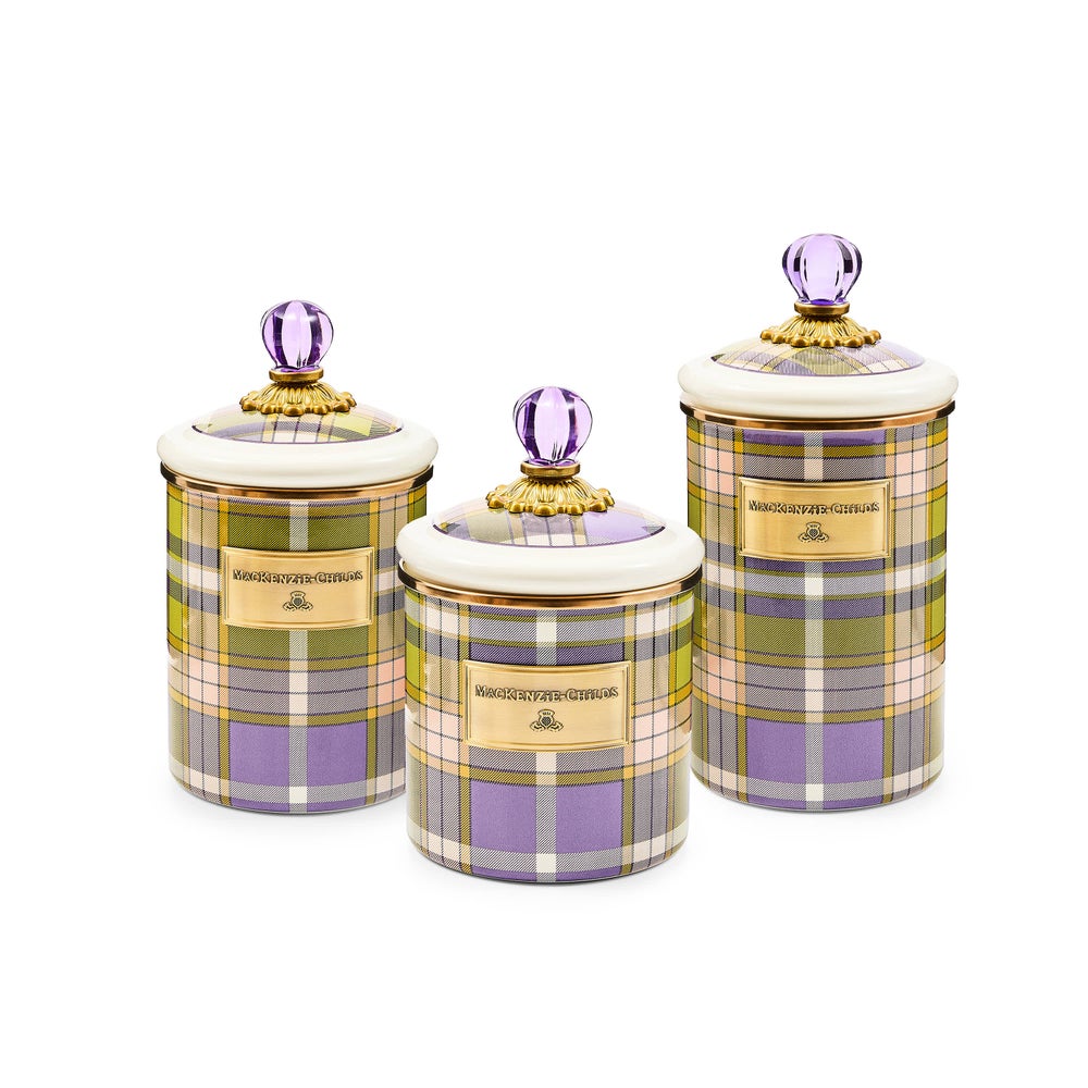 Tartan Violet Canisters