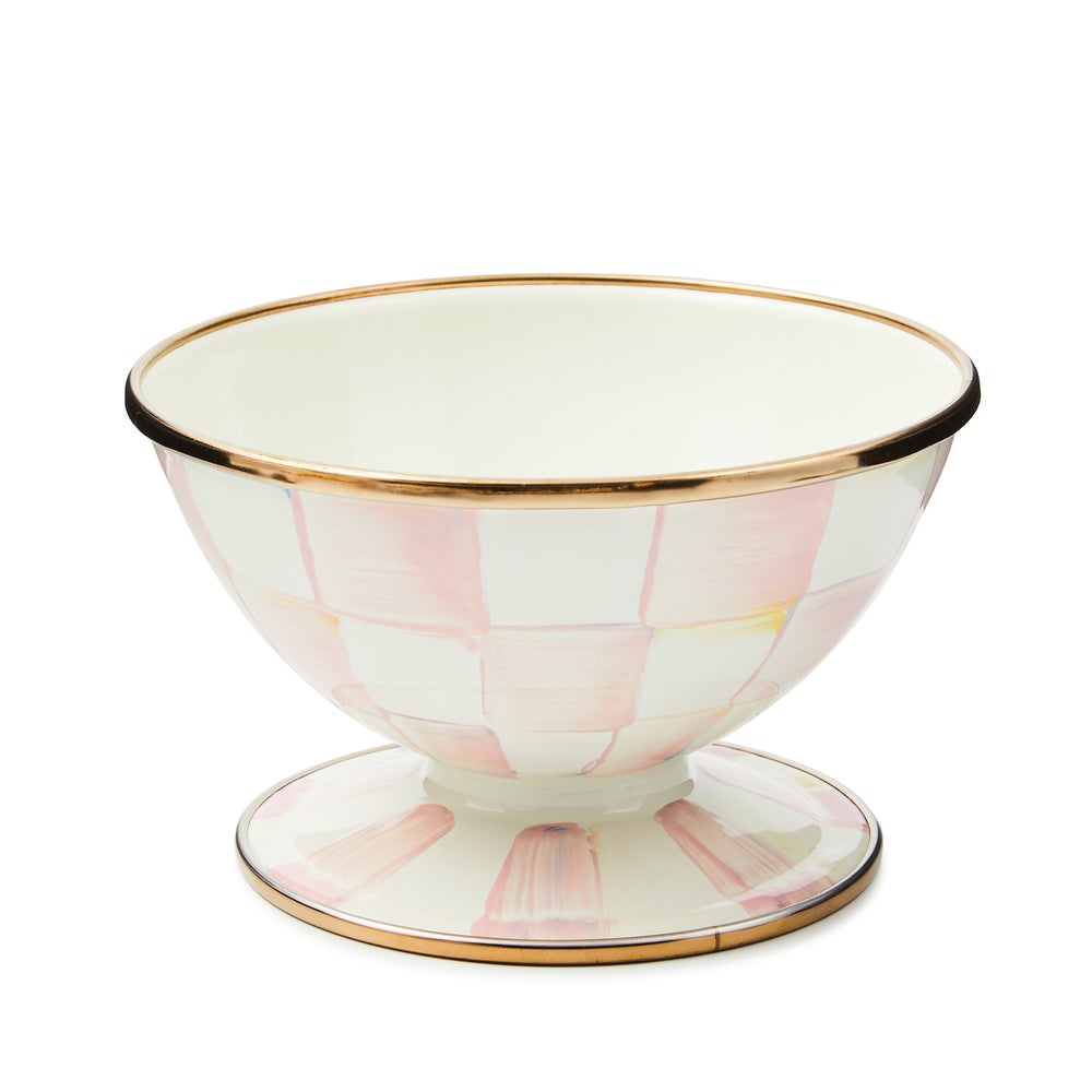 Enamel Check Ice Cream Dish