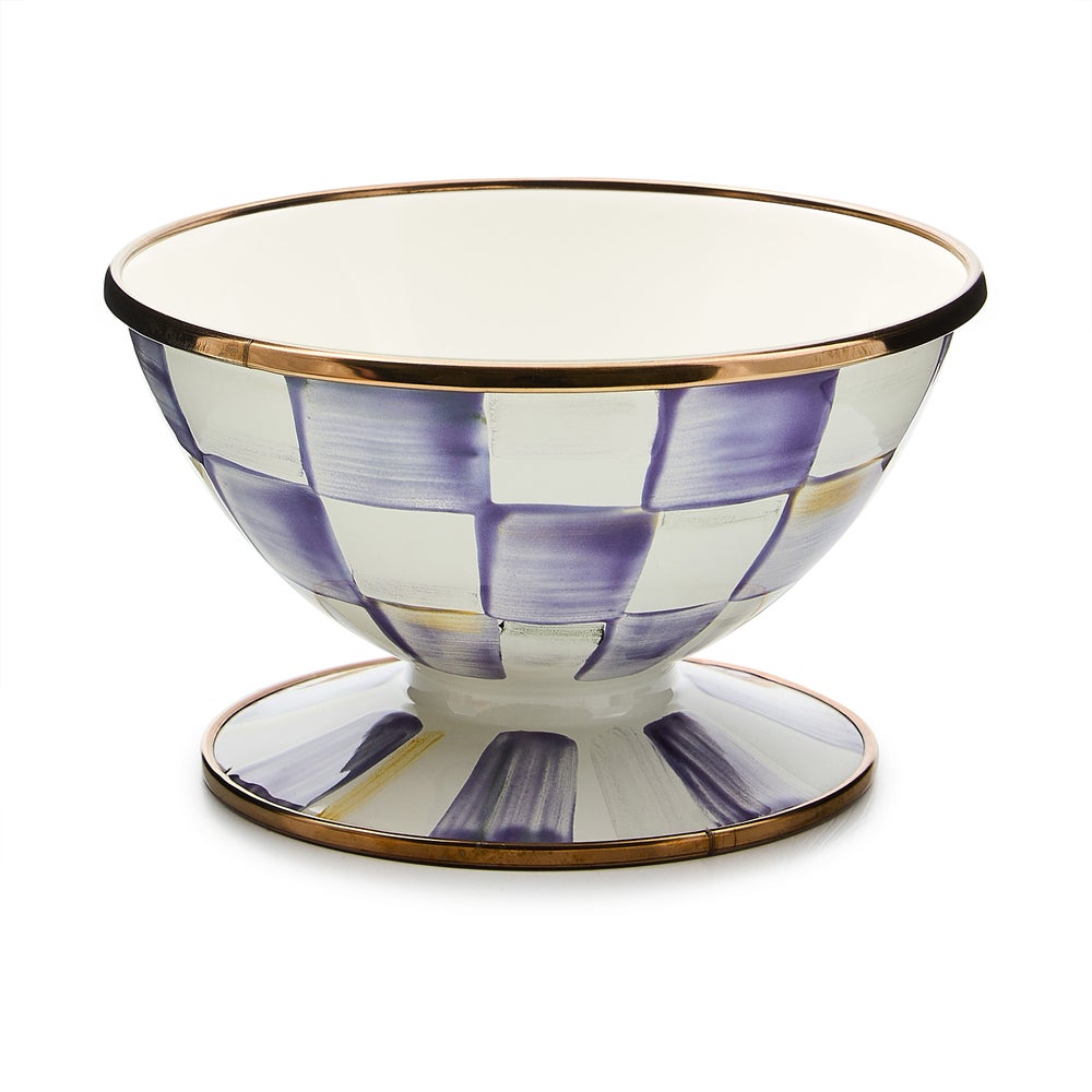 Enamel Check Ice Cream Dish