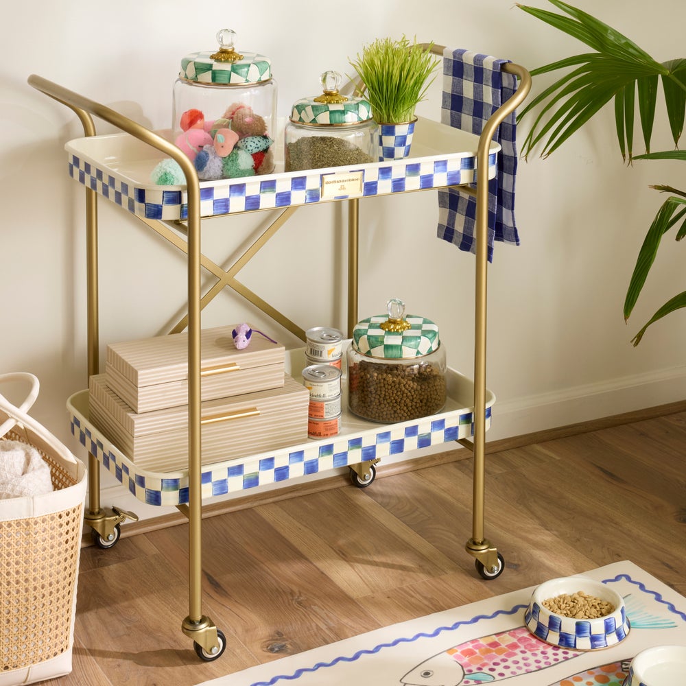 Emerald Check Kitchen Canisters