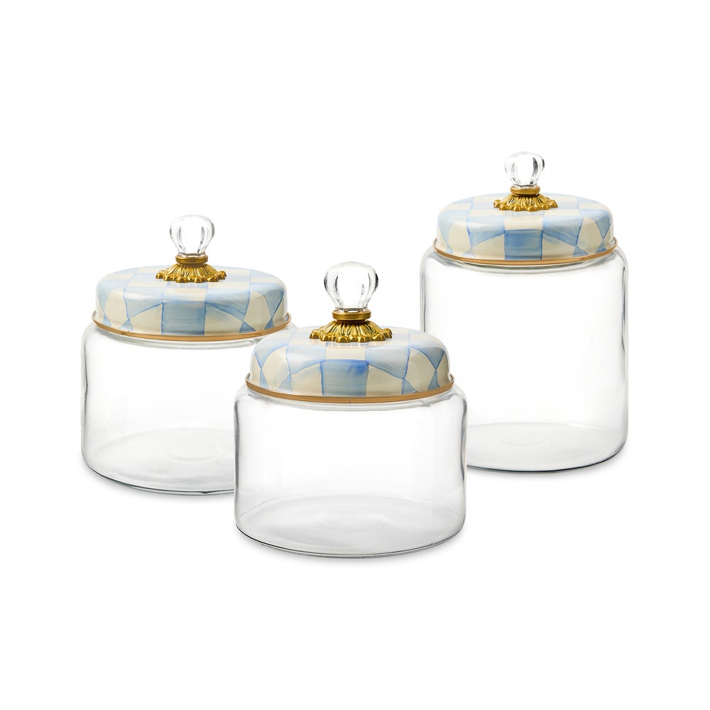 Sky Check Kitchen Canisters