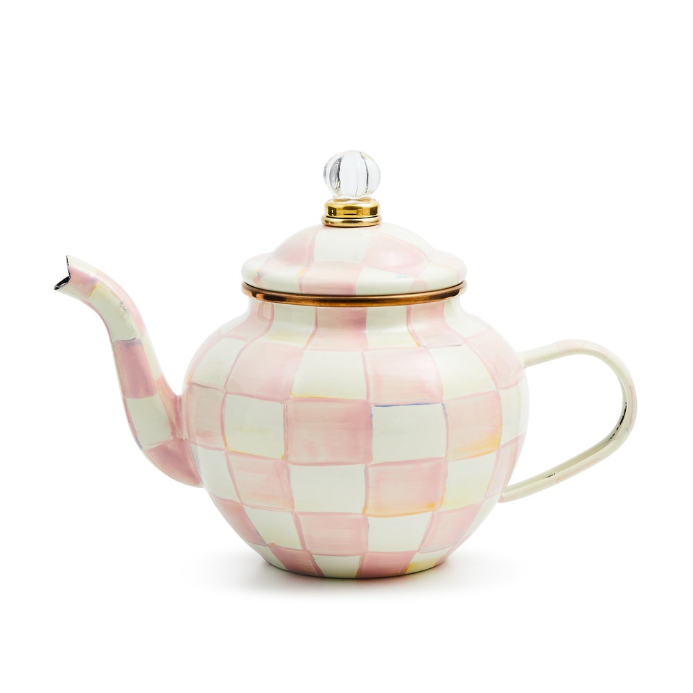 Enamel Check 4 Cup Teapot