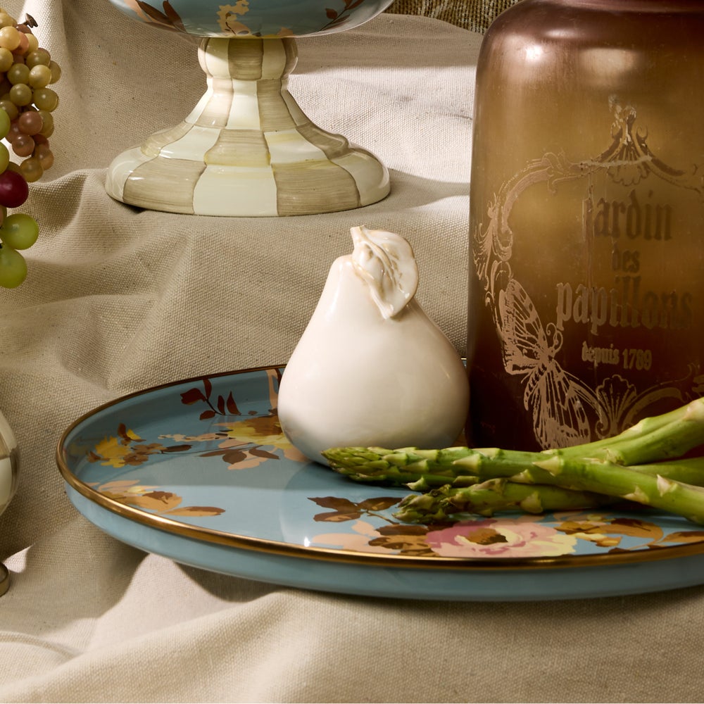 Floral Enamelware Round Tray