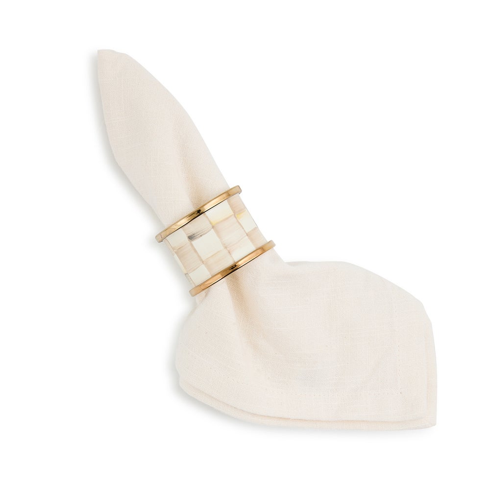 Enamel Napkin Rings, Set of 4
