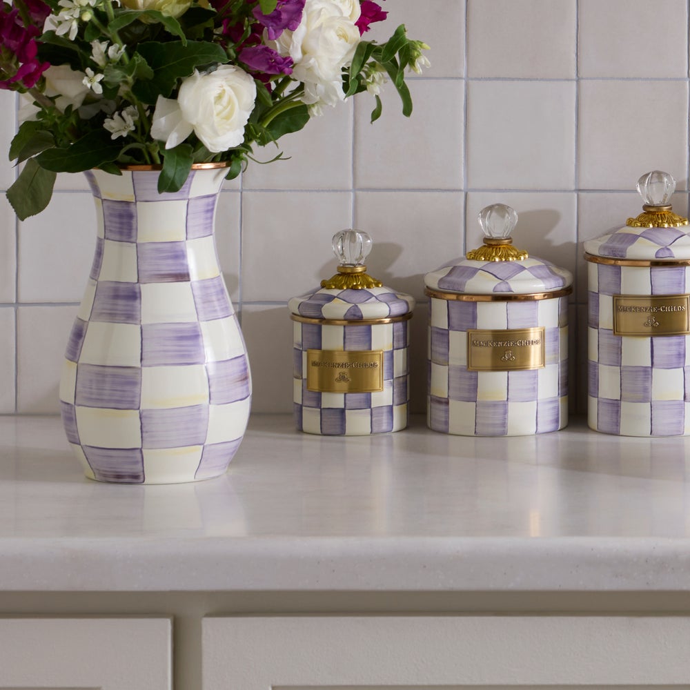 Violet Check Canisters
