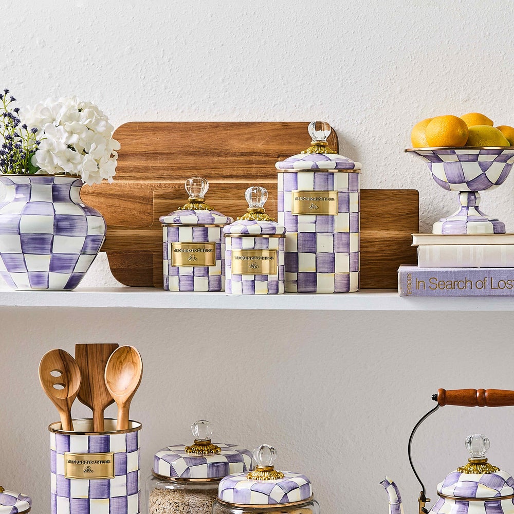 Violet Check Canisters