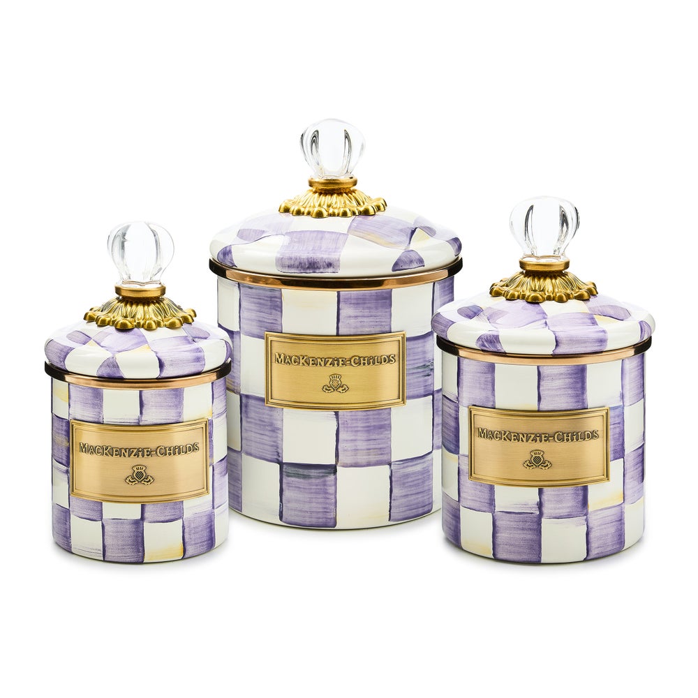 Violet Check Canisters