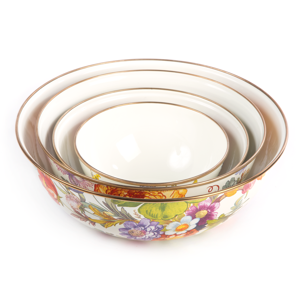White Flower Market Small Everyday Bowl